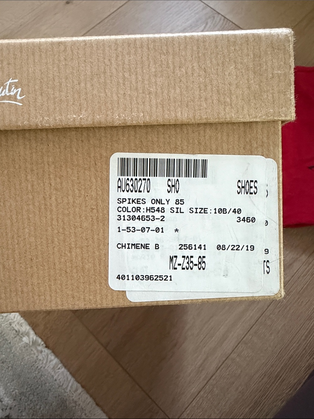 Christian Louboutin Holographic Silver Crystal-Stud Slide Sandals - Picture 5 of 6